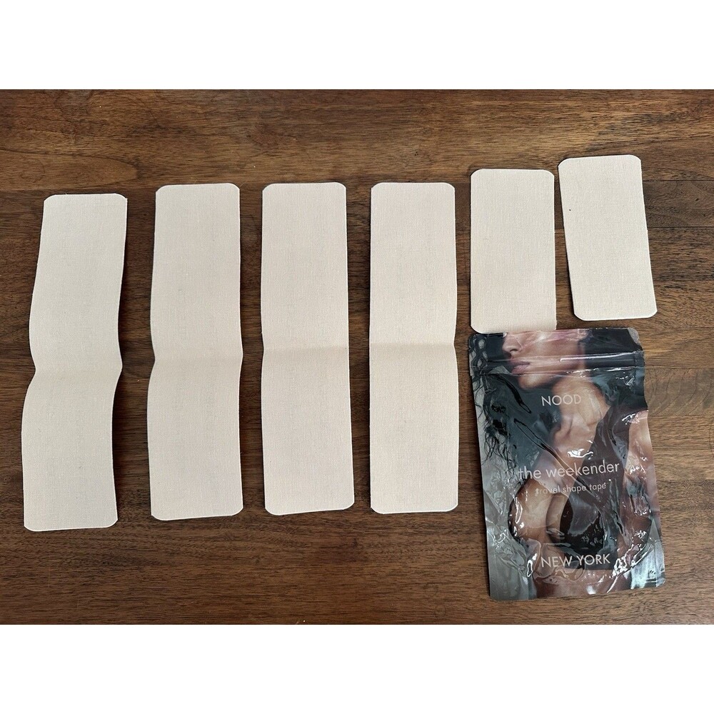 NOOD The Weekender Travel Breast Tape Pre-Cut Strips One Size Buff 6 Pcs
